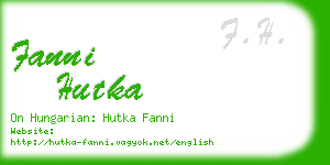 fanni hutka business card
